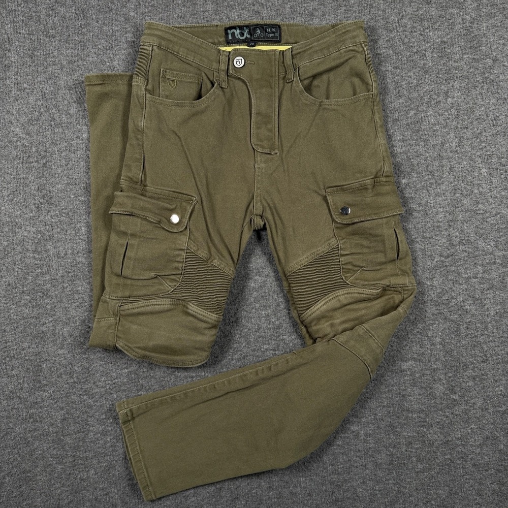 NBT Clothing Mens 28x28 Green Cargo H,K Type B Motorcycle Riding Biker Pants